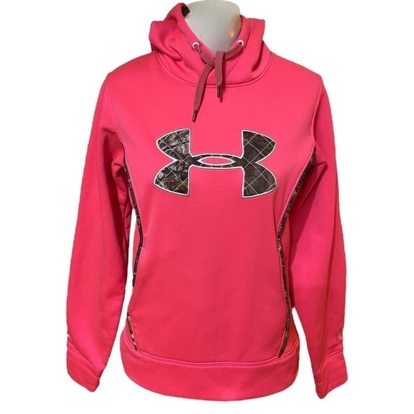 Under Armor X Real Tree Pink Camo Cold Weather Hoodie Storm 1 Size Small - Picture 1 of 7